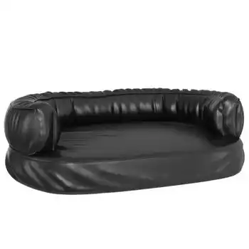 Cama Para Perros De Espuma Cuero Sintético Negro 60x42 Cm Vidaxl