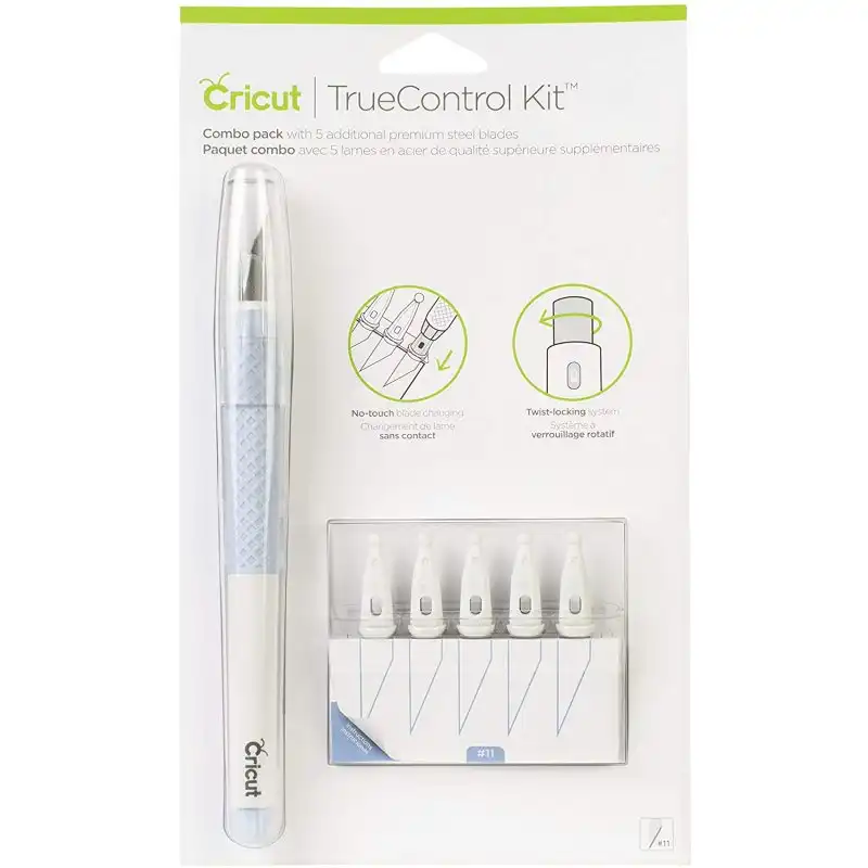 Cricut Kit de Cutter TrueControl Azul + 5 cuchillas de Repuesto