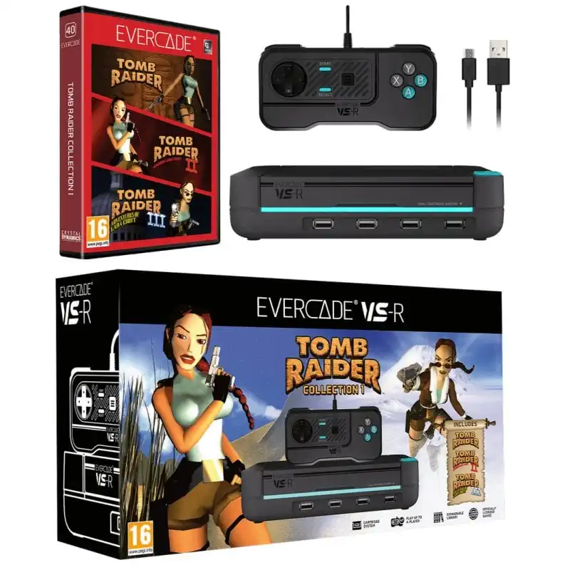 Evercade VS-R Consola Retro + Tomb Raider Collection 1