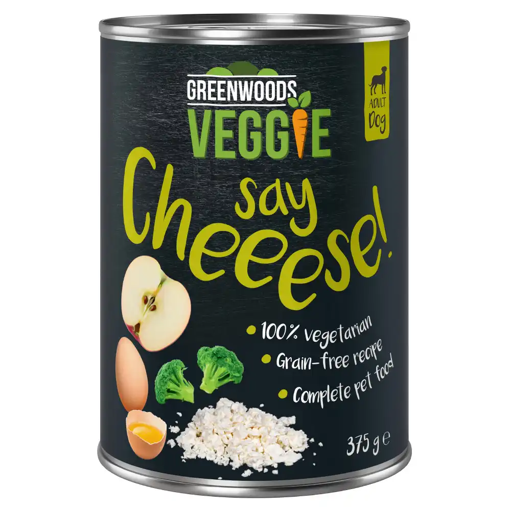 Greenwoods Veggie Queso fresco granulado con huevo, manzana y brócoli - 6 x 375 g