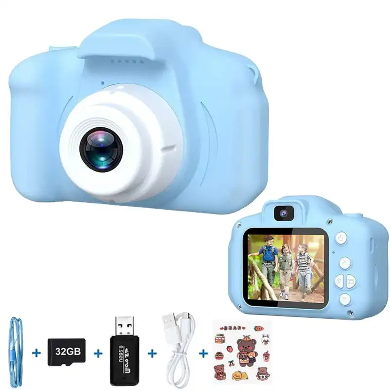 Kinsi X2 Cámara Infantil 2.0" 13MP con Tarjeta SD 32GB Azul