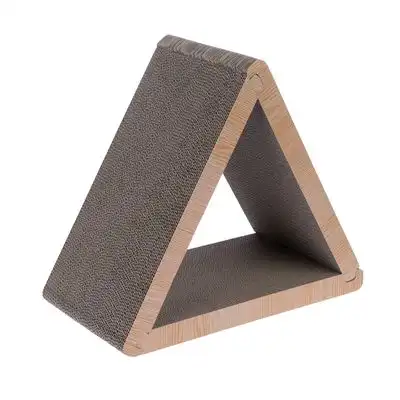 Mueble rascador TIAKI triángulo de cartón ondulado - 45 x 22,5 x 40,5 cm (L x An x Al) - TIAKI - Comparador de precios