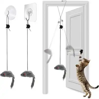Pawffee Juego de 2 juguetes colgantes interactivos de gato y ratón, 180 cm - 1 pieza - Pawffee - Comparador de precios