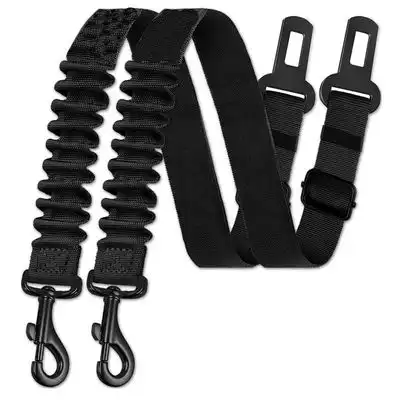 ZooVenture Cinturón seguridad perros coche: elástico, amortiguador 360° - Negro 2.5*50-80 - Zooventure - Comparador de precios