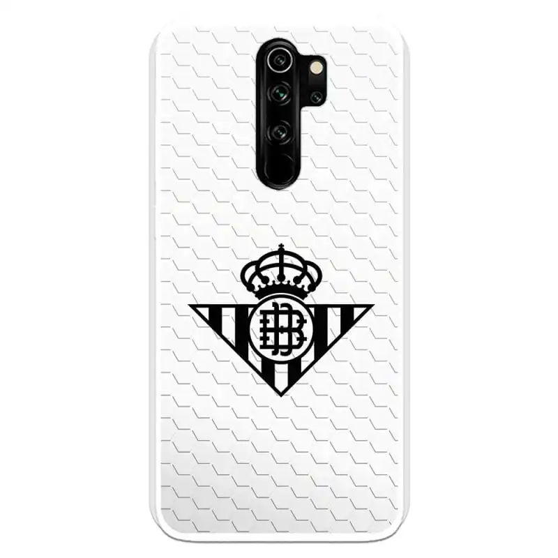 FundaLicencia Oficial Real Betis Balompié Escudo Negro Fondo Red para Xiaomi Redmi Note 8 Pro