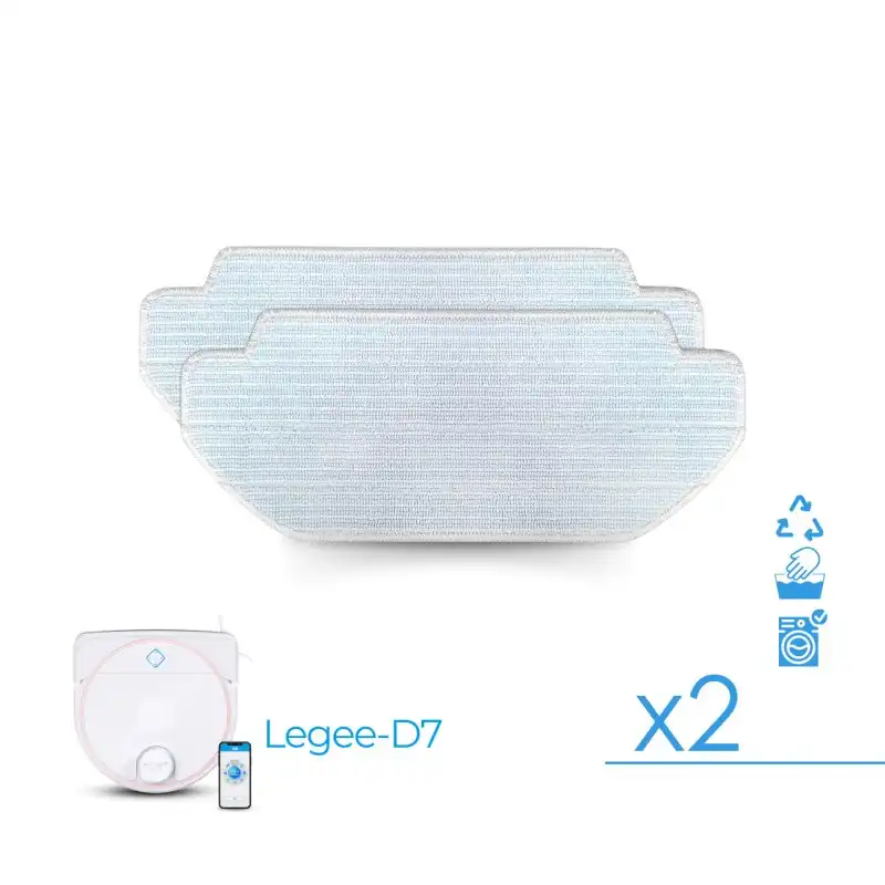 Hobot LG777A0001 Pack de Mopa Delantera Y Trasera de Limpieza para Robot Friegasuelos Legee-d7