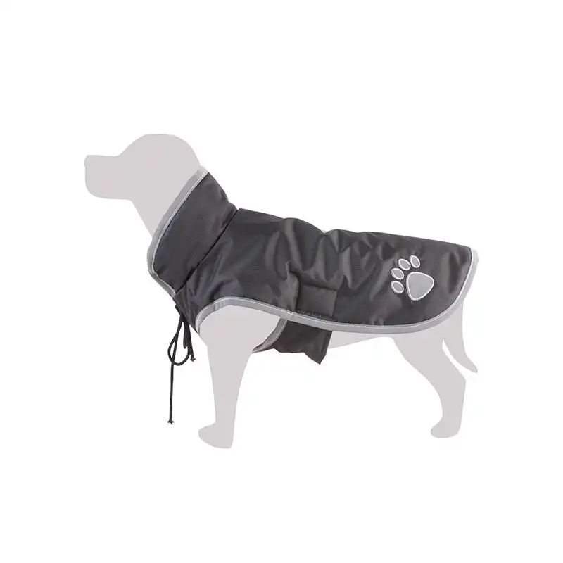 Impermeable negro para perros, Tallas 75 cm