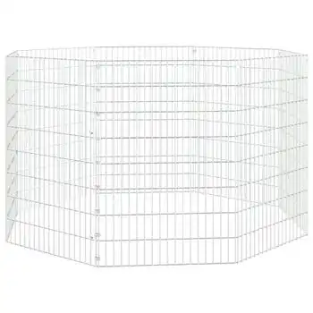 Jaula Para Conejos De 8 Paneles Hierro Galvanizado 54x80 Cm Vidaxl