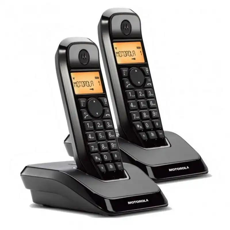 Motorola S1202 Duo Pack 2 Teléfonos Inalámbricos Negros