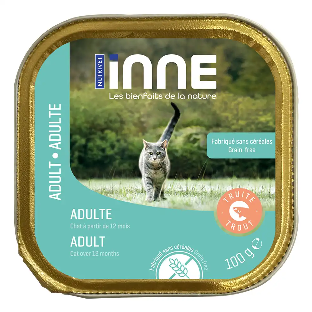 Nutrivet Inne Cat Adult con trucha - 16 x 100 g