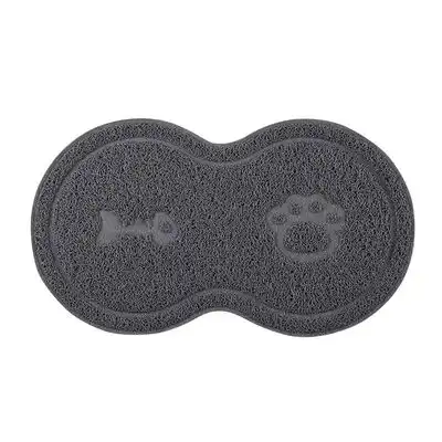 UAMLY Alfombrilla para comida de mascotas - 1 artículo gris de 45*25,5 cm. - Uamly - Comparador de precios