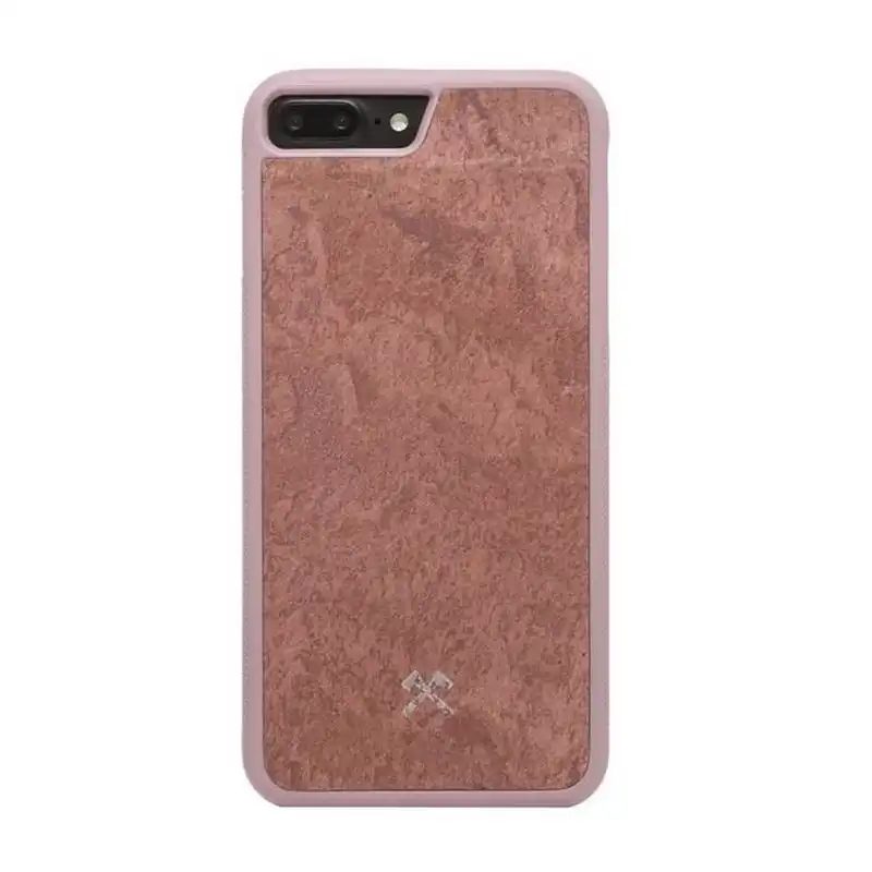 Woodcessories Bumper Case Stone Funda de Piedra Roja para iPhone 7 Plus/8 Plus