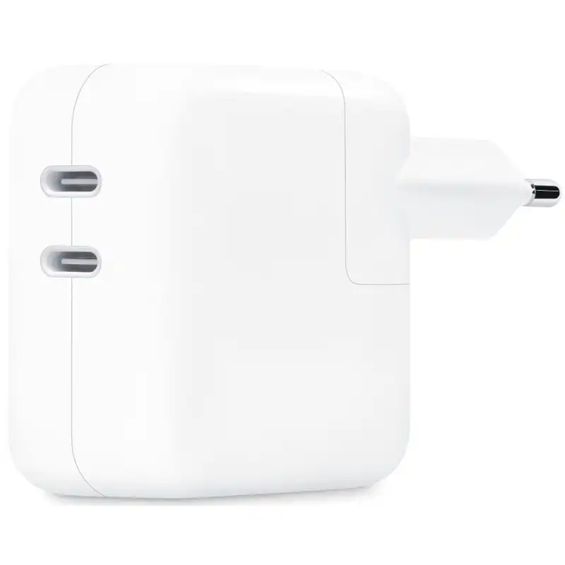 Apple Power Adapter Cargador Dual USB-C 35W Blanco para MAC/iPhone/iPad