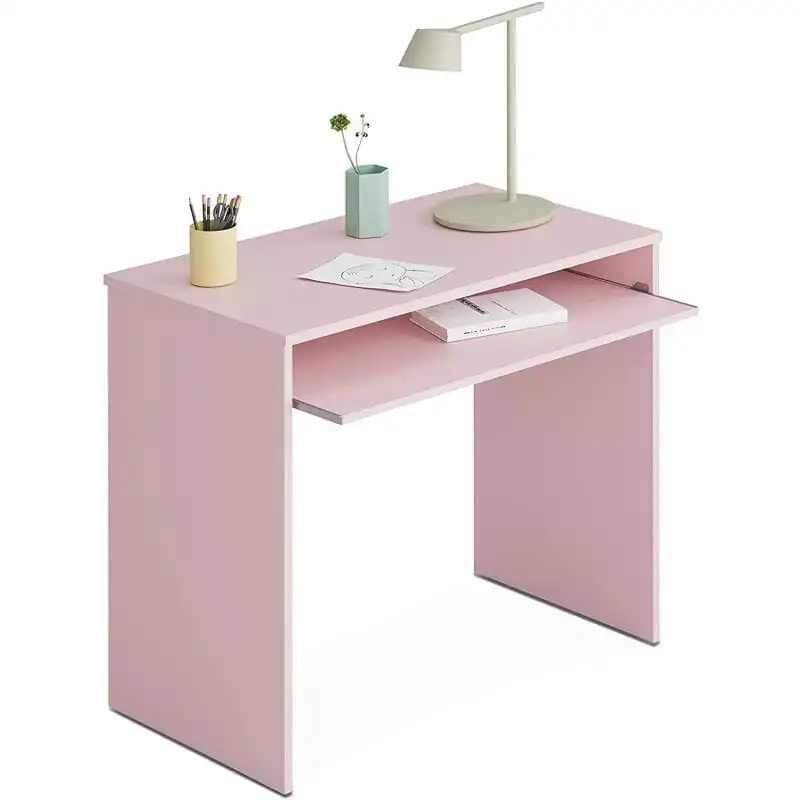 Habitdesign i-Joy Mesa de Escritorio con Bandeja Extensible Rosa