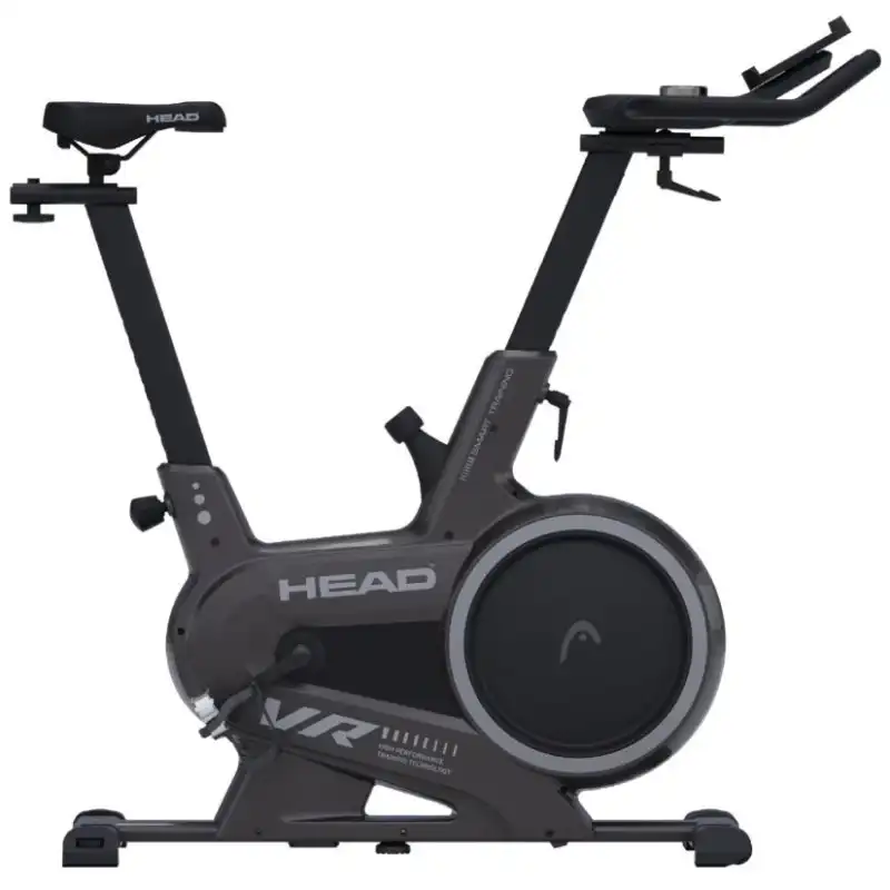 Head Bicicleta Estática Indoor con Pantalla LED Compatible con Kinomap y Zwift, 32 Niveles Negro