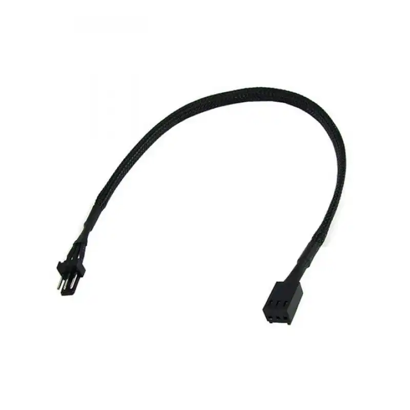 Phobya Cable Extensor de Alimentación 3 Pines Macho/Hembra 30cm Negro