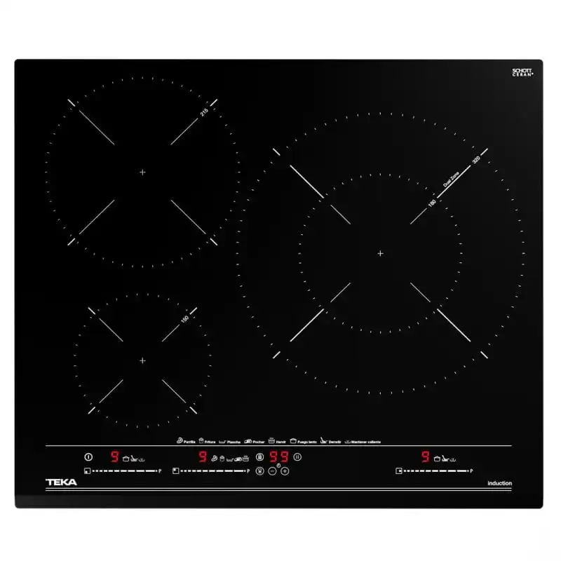 Teka IZC 63632 BK MST Vitrocéramica Inducción 3 Zonas Cocción Negra