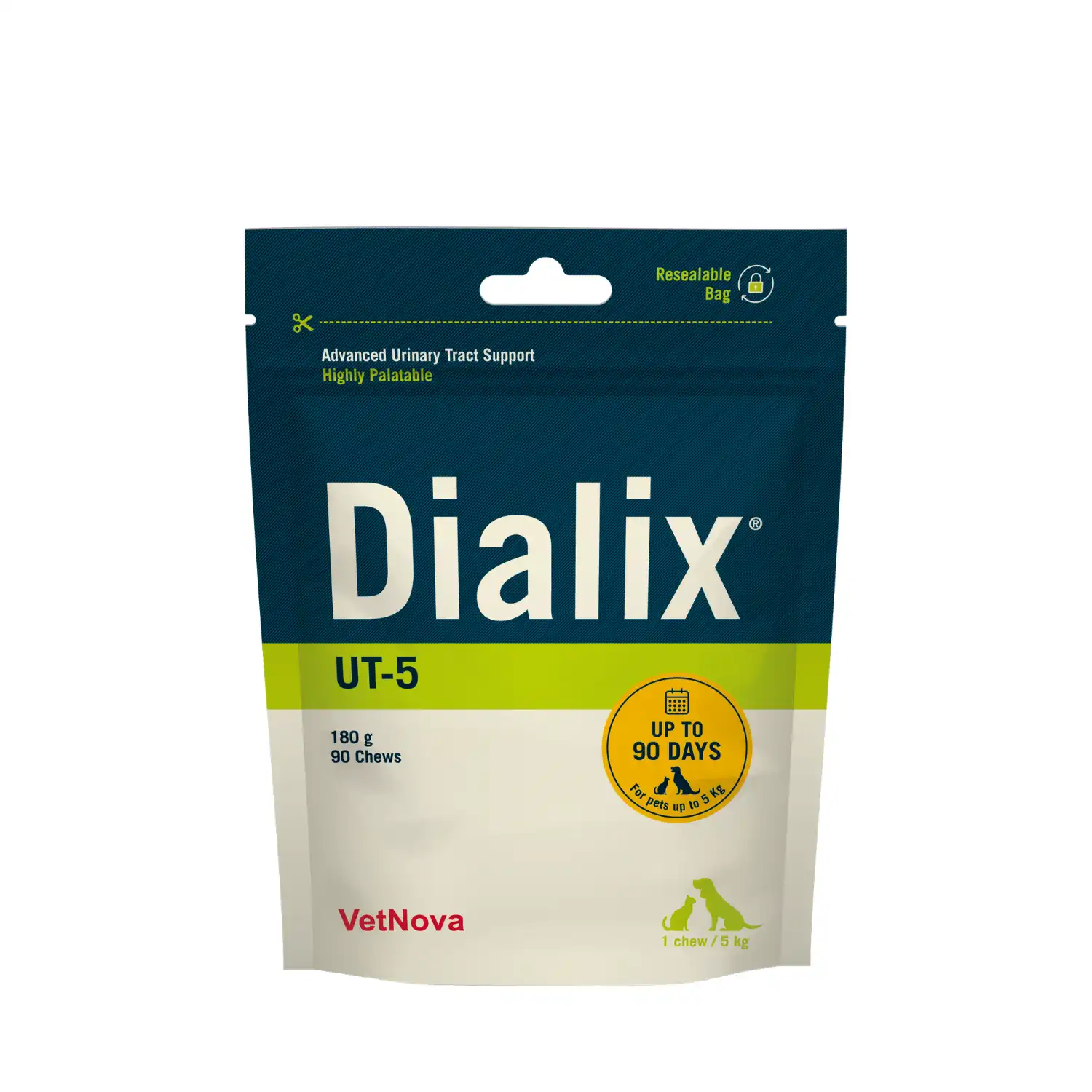 VetNova DIALIX® UT-5 | Soporte Urinario | Perros pequeños y gatos | 90 chews - 90 - VetNova - Comparador de precios