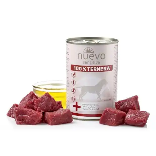 Comida húmeda Nuevo Sensitive 100% para perros sabor ternera