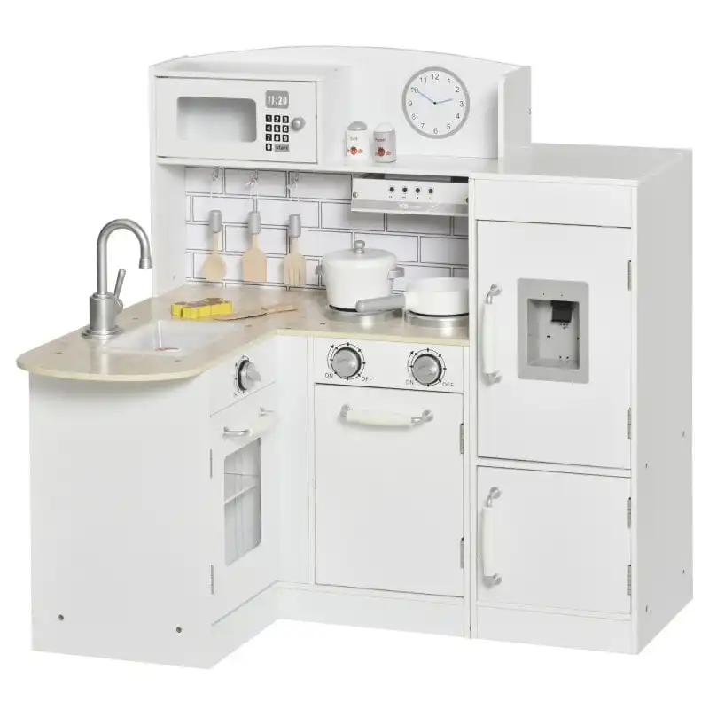 Homcom Cocina de  con Nevera y Microondas