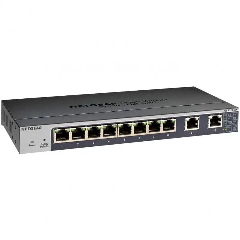 Netgear GS110EMX Switch 8 Puertos Gigabit + 2 Puertos 10G