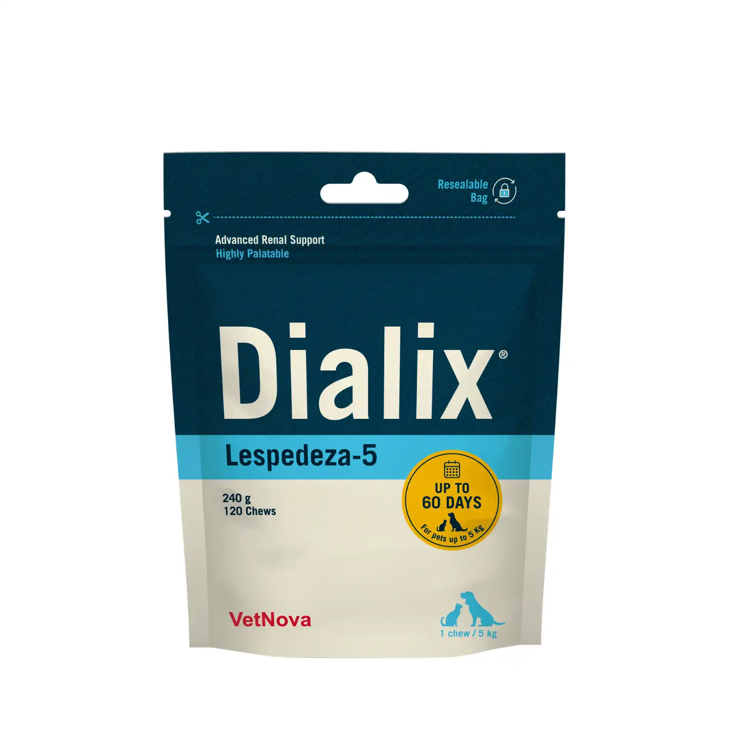 VetNova DIALIX® Lespedeza 5 | Soporte renal | Perros y gatos | 120 chews - 120 - VetNova - Comparador de precios