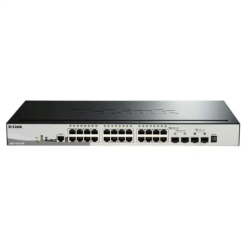 D-Link DGS-1510-28P Switch Gestionable 24 Puertos Gigabit PoE + 2 SFP 1000 Mbps + 2 10G SFP+