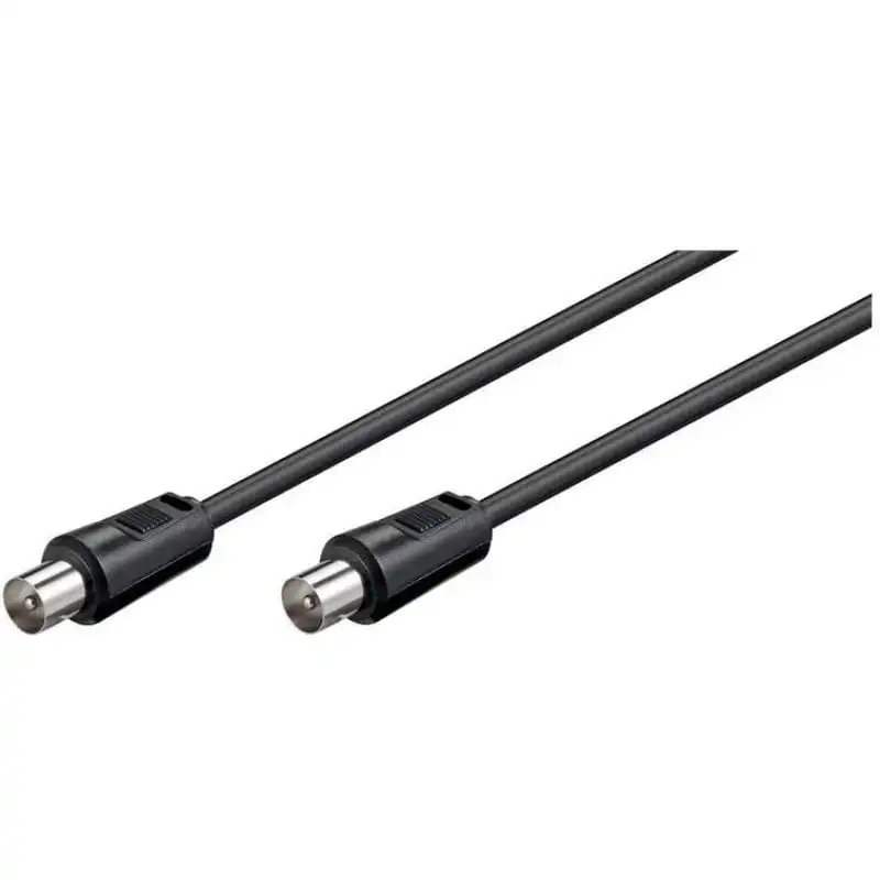 Goobay Cable Coaxial Antena para TV Macho/Macho 1.5m Negro
