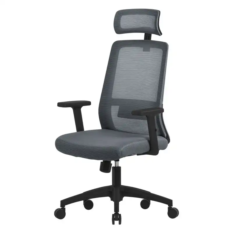 ML Design Silla de Oficina Ergonómica Silla Giratoria Gris