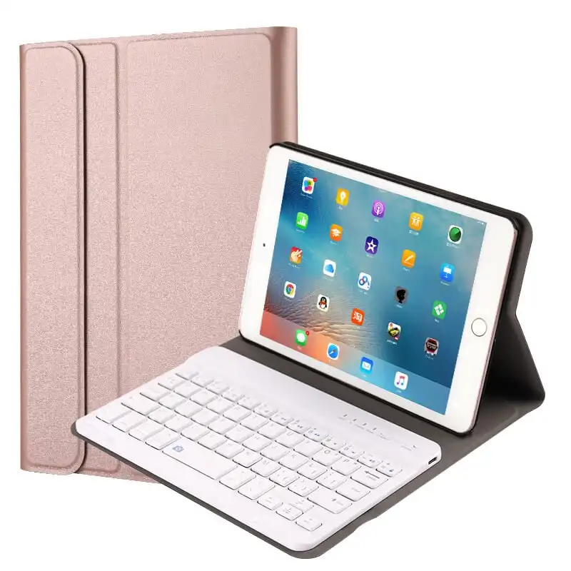 Royal Bailey FT1027 Funda con Teclado Bluetooth para Ipad Mini1/2/3 Rosa