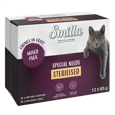 Smilla Bocaditos con verduras 48 x 85 g en oferta: 40 + 8 ¡gratis! - Sterilised Pack mixto - Smilla - Comparador de precios