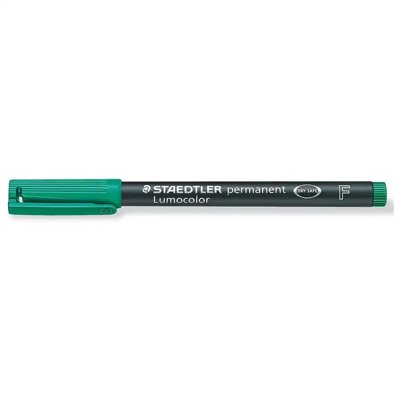 Staedtler Lumocor 318-5 Caja 10 Rotuladores Permanentes 0.6mm Verde