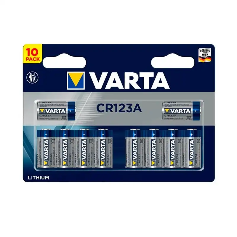 Varta Pack 10 Pilas de Litio CR123A 3V