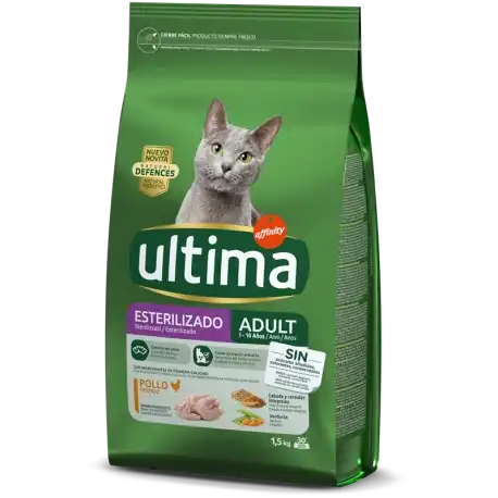 2.5 KG 2.5 kg Ultima Pienso esterilizado con pollo para gatos adultos - Ultima - Comparador de precios