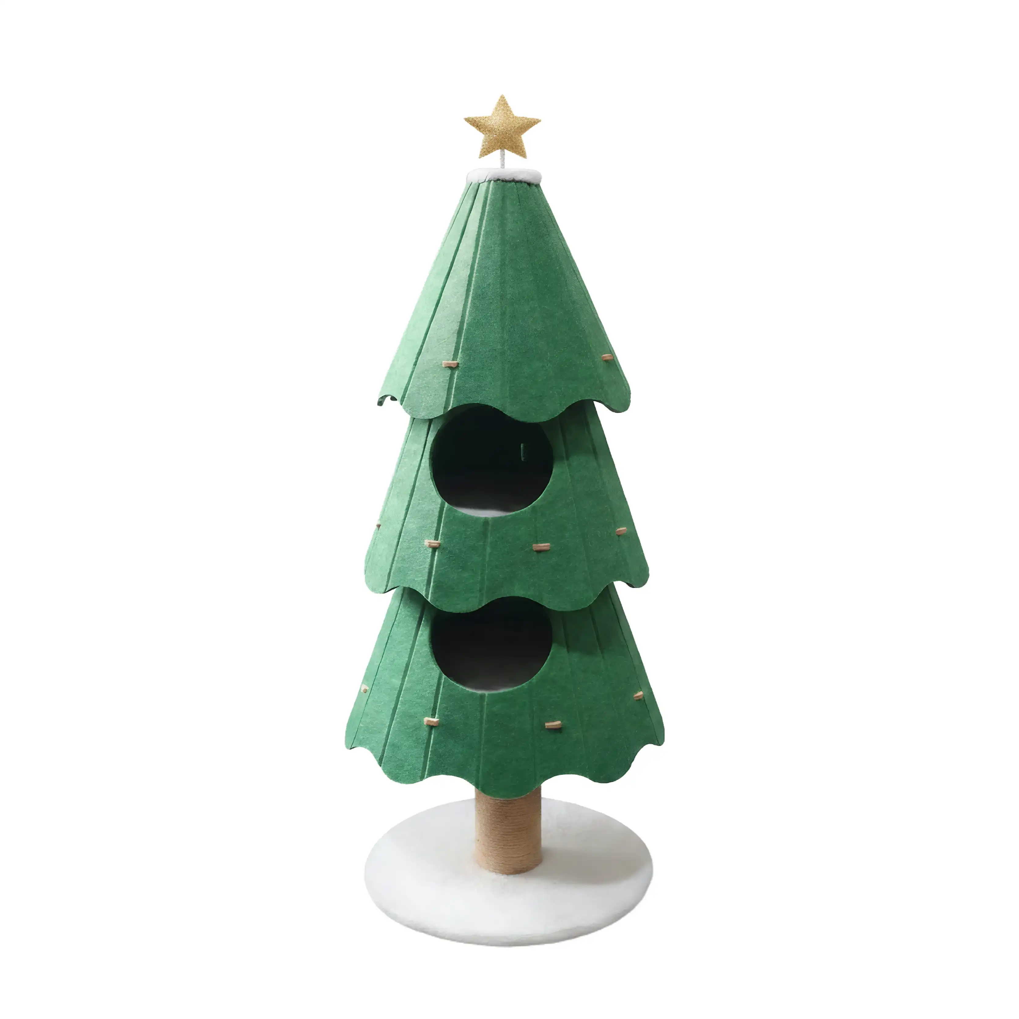 FOFOS | Rascador Árbol de Navidad XXL con Dos Camas (Colección de Navidad) – para Gatos - 45 × 45 × 145 cm - Fofos - Comparador de precios