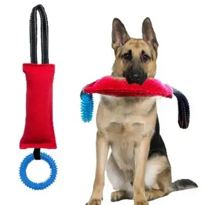FurryFusion Palo masticable y almohada hechos de tela resistente - Rojo - Furry Fusion - Comparador de precios