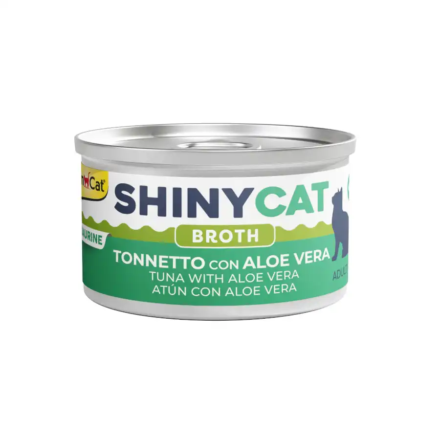 GimCat Atún y Aloe Vera caldo en lata para gatos - 70 g - GimCat - Comparador de precios