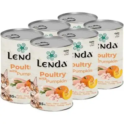 Lenda Paté para Gatos Aves de Corral y Calabaza - 6 x 400 g - Lenda - Comparador de precios