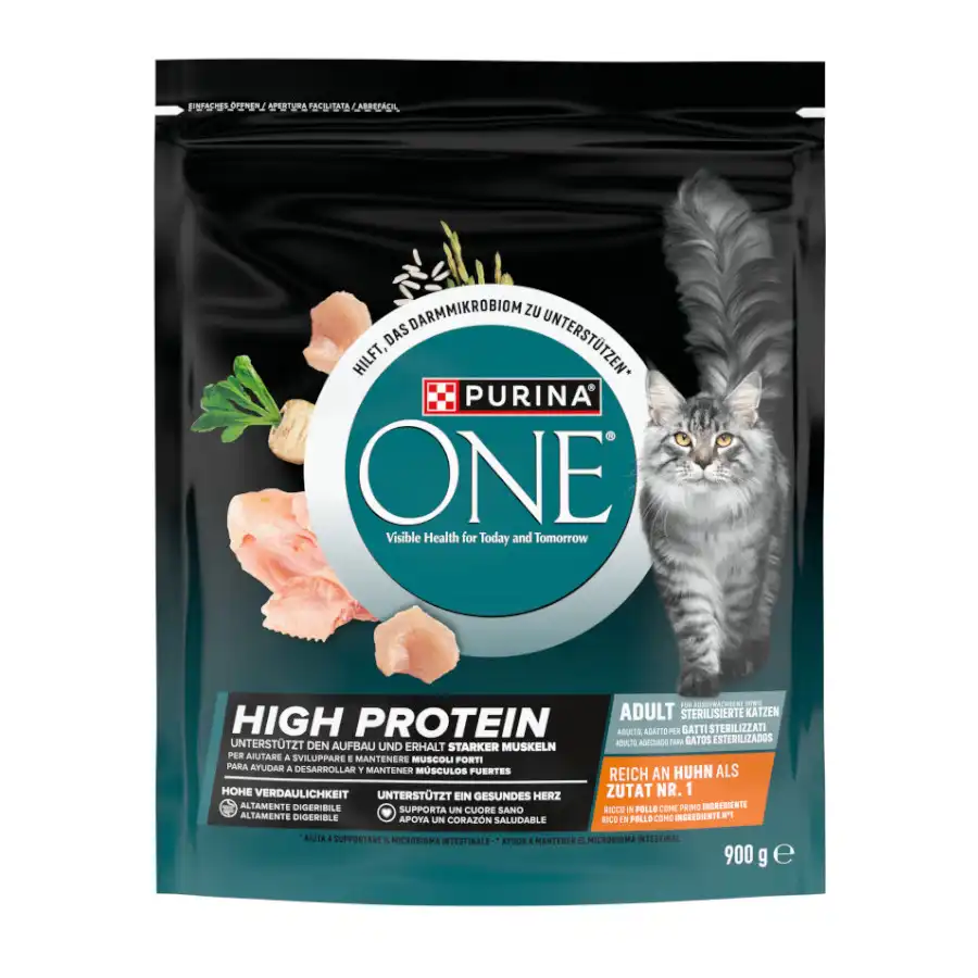 Purina ONE Pienso High Protein esterilizado Pollo para gatos 900 g - Purina One - Comparador de precios