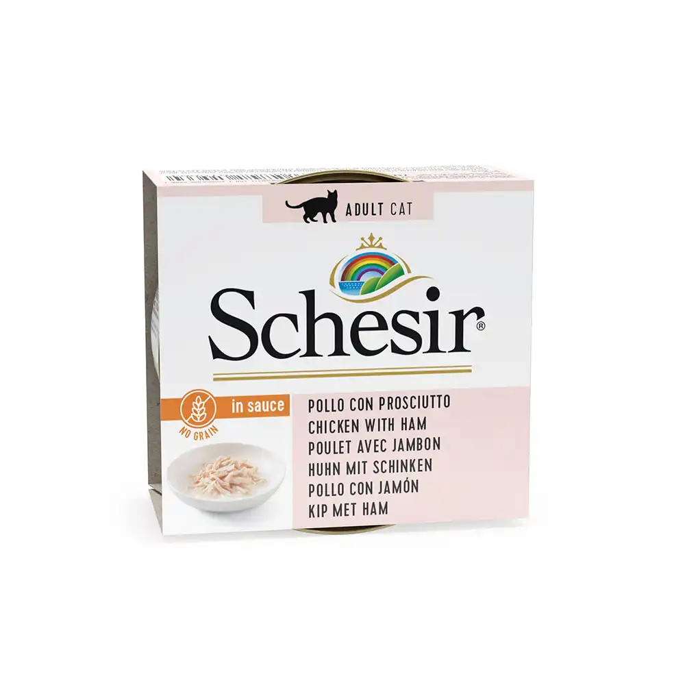 Schesir Natural en salsa 6 x 70 g - Pollo y jamón