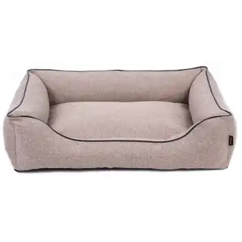 Sofa Mallorca Comfort Cama Para Perro En Beige Con Negro 100x75 Cm