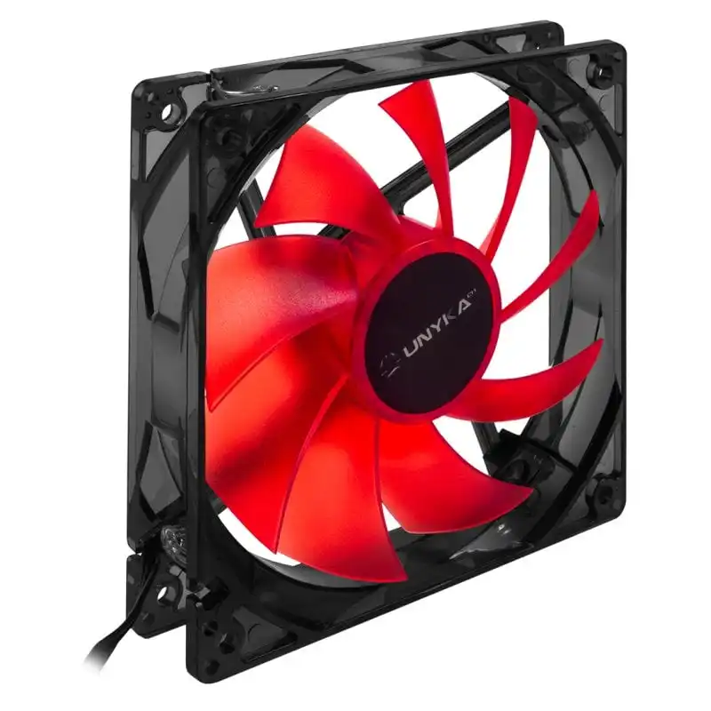 Unykach Ventilador 120x120mm LED Rojo