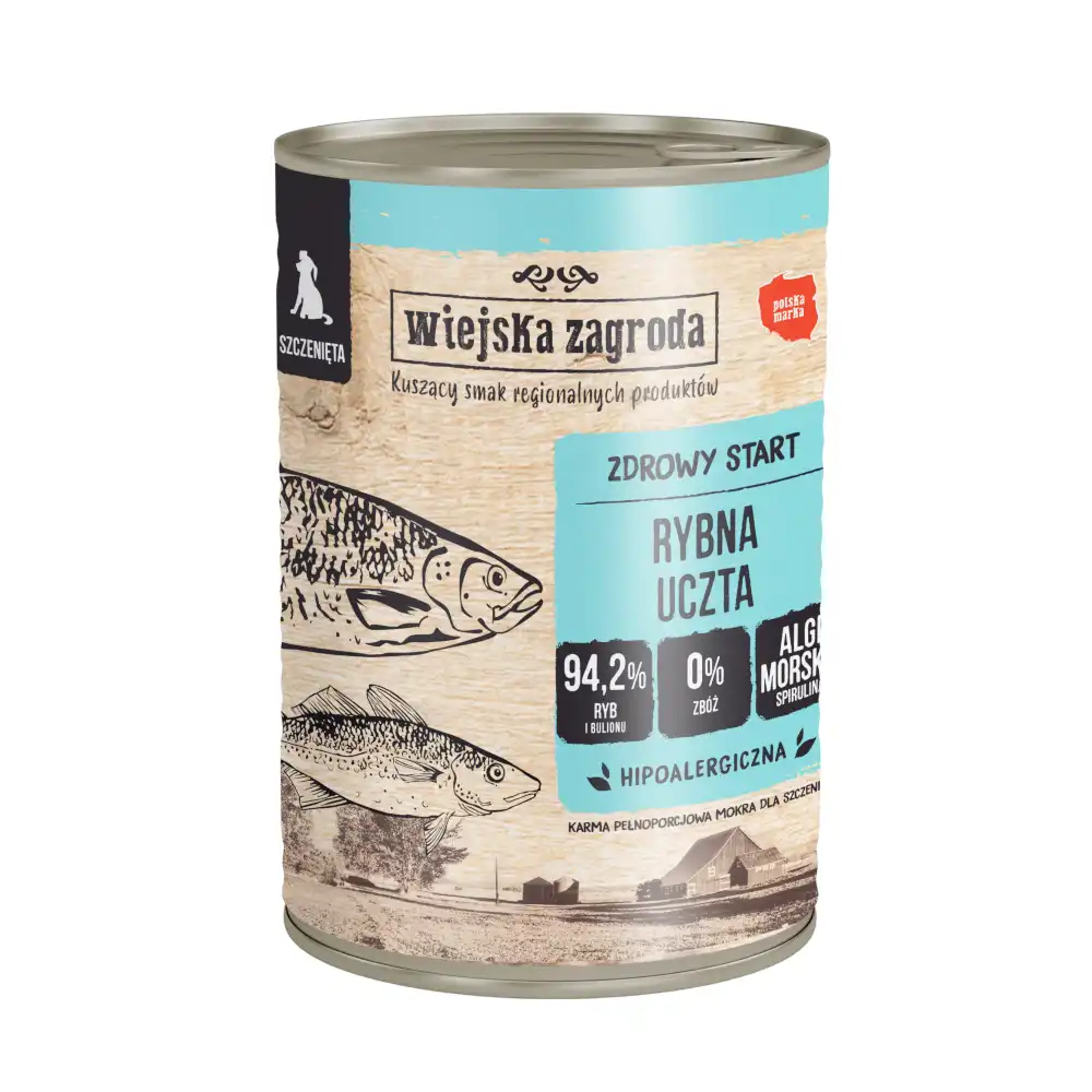 Wiejska Zagroda 12 x 400 g comida húmeda para perros - Festín de pescado
