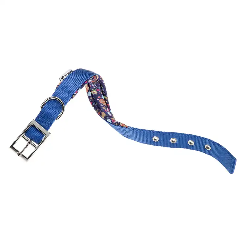 Collar Nylon Daytona C Blue para perros Ferplast, Tallas 27 - 35 Cms