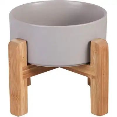 HausPets Soporte elevado gris para comedero de mascotas – Soporte de bambú - Gris - HausPets - Comparador de precios