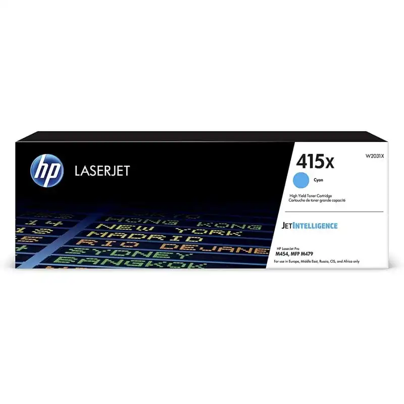 HP 415X Tóner Original Alta Capacidad Cian