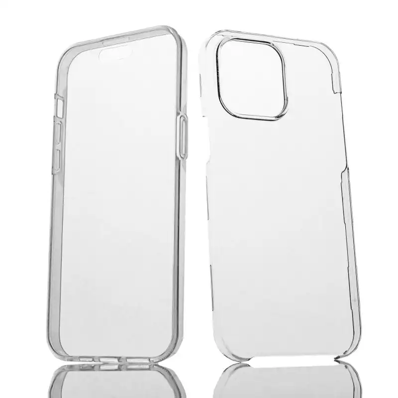 Max Power Digital Funda Doble Cara 360 Grados Silicona Transparente Para Apple Iphone 14 Pro Max