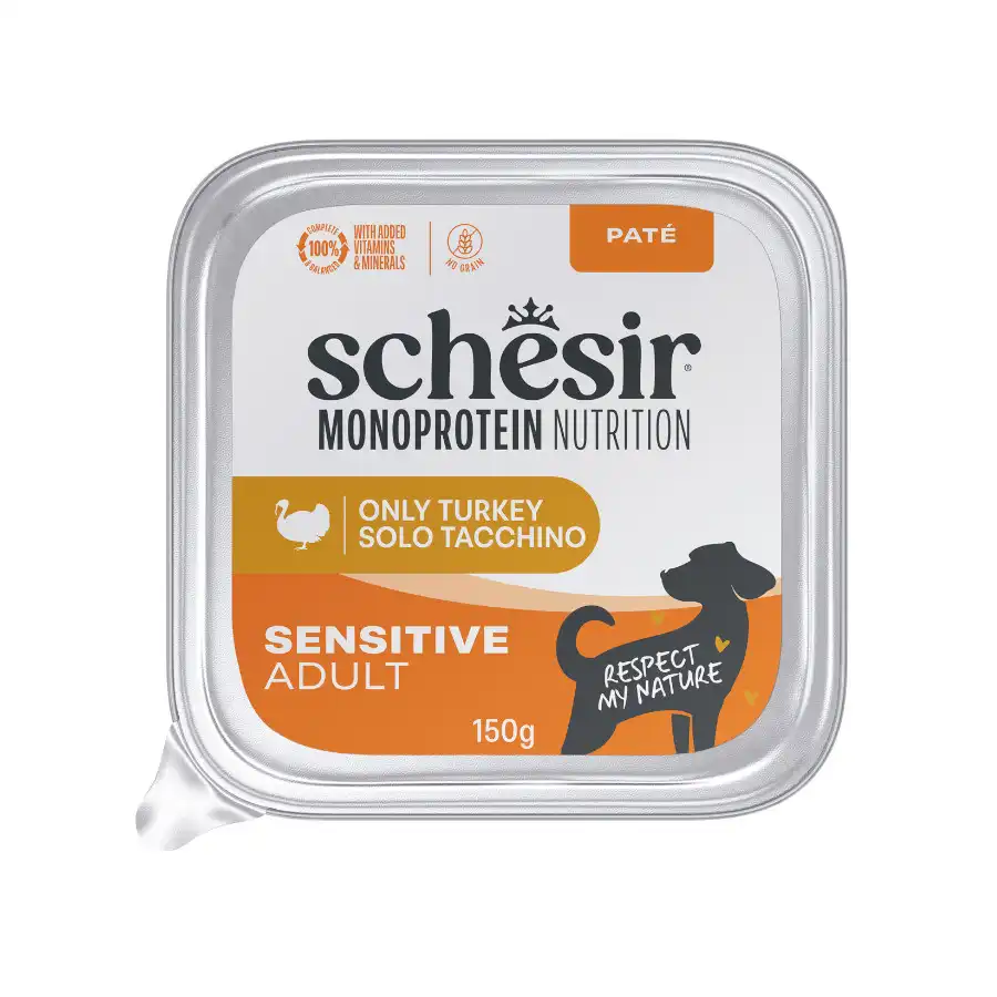 Schesir Monoprotein Tarrina Pavo paté para perros - 150 g - Schesir - Comparador de precios