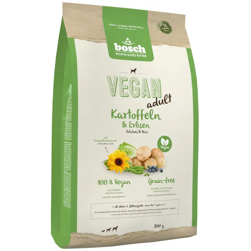 bosch HPC Adult Vegan, con patatas y guisantes pienso para perros - 800 g