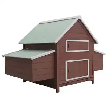 Gallinero De Madera Marrón 157x97x110 Cm
